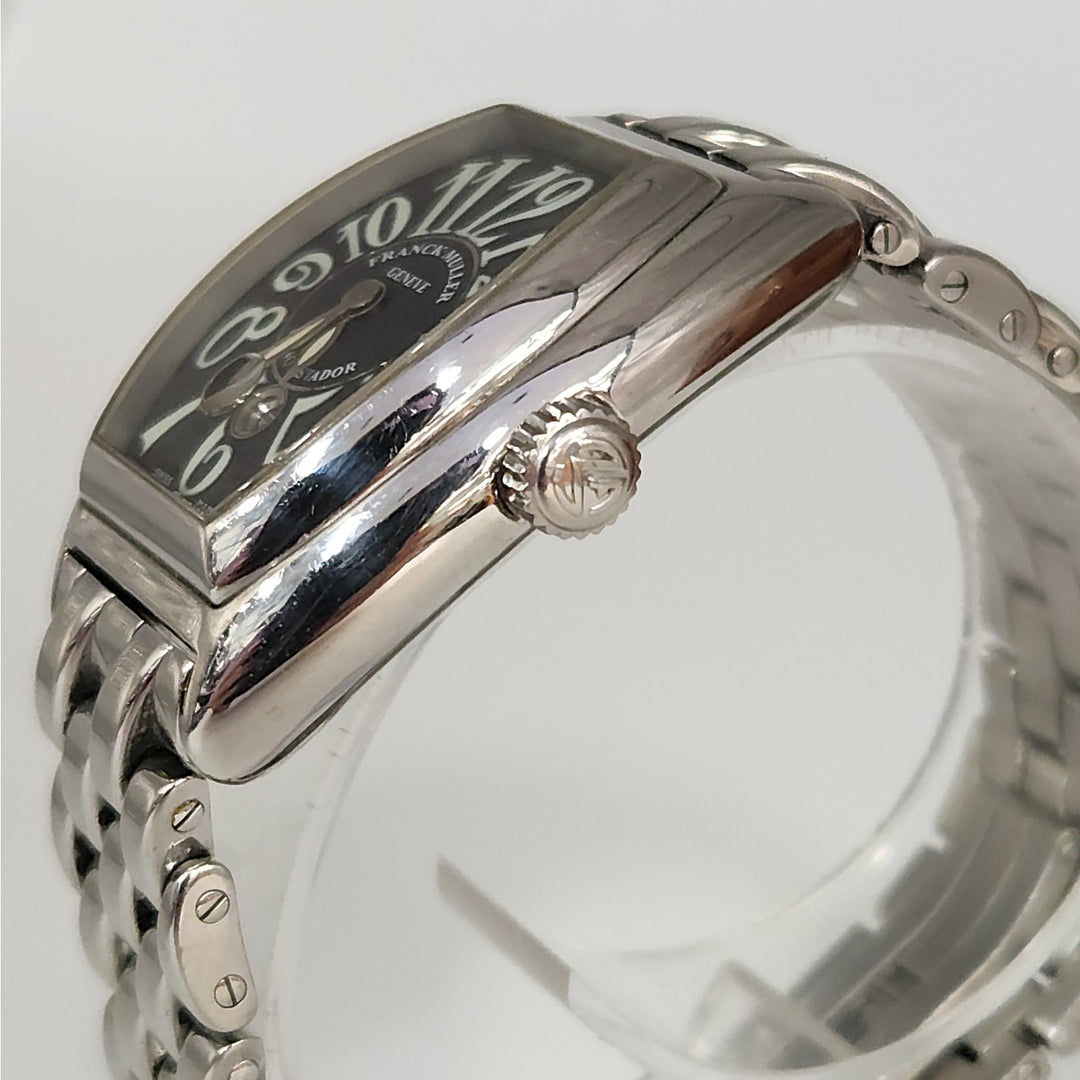Vintage Franck Muller Conquistador Lady 8005 L O Automatic Stainless Steel Watch w/Box