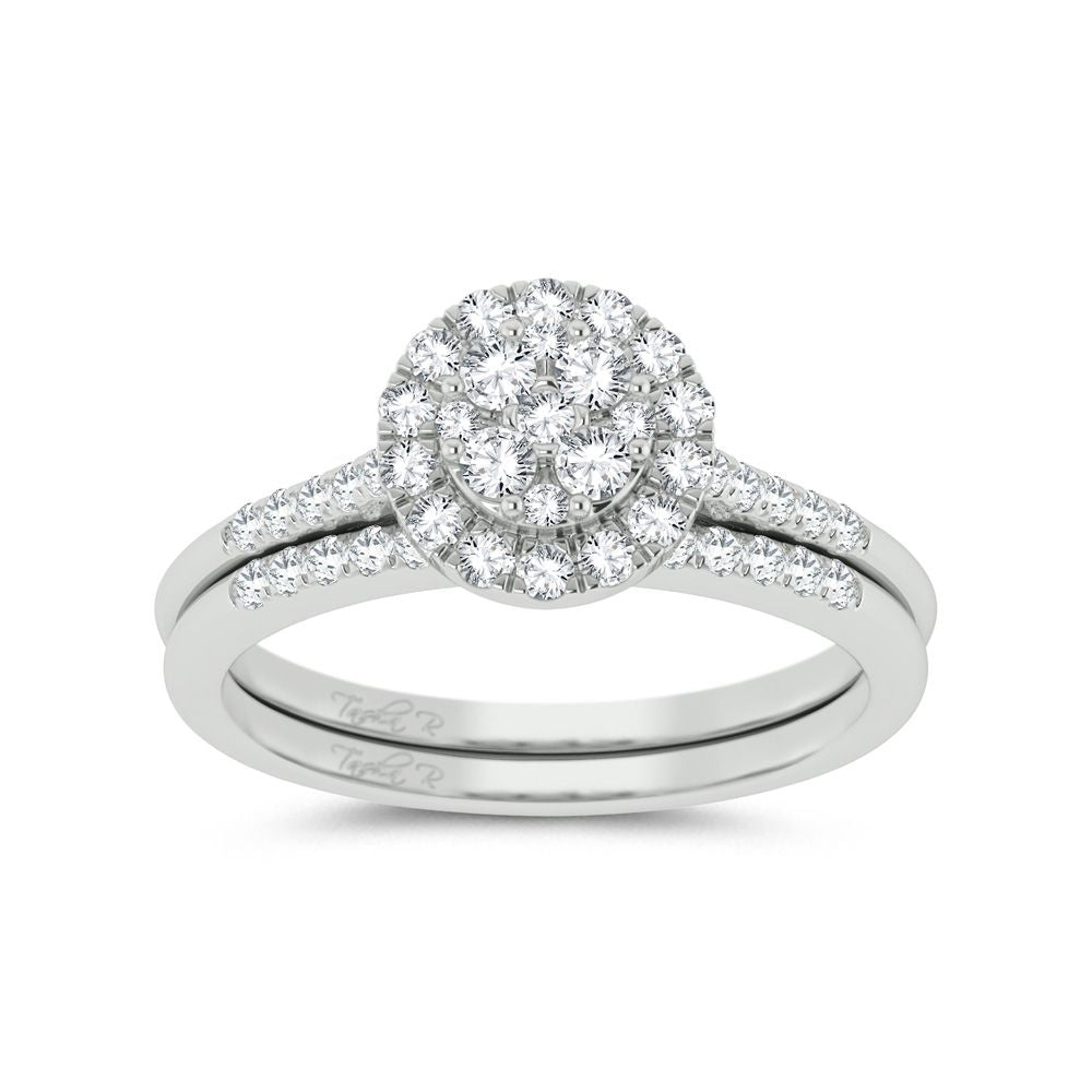 Timeless 14k White Gold Lab Diamond Bridal Ring (0.50ct)