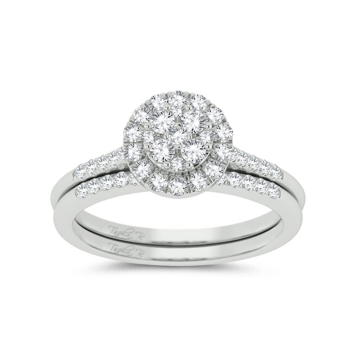 Timeless 14k White Gold Lab Diamond Bridal Ring (0.50ct)