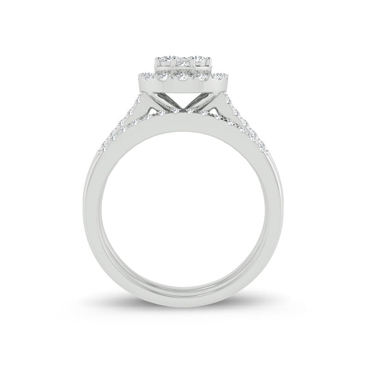 Timeless 14k White Gold Lab Diamond Bridal Ring (0.50ct)