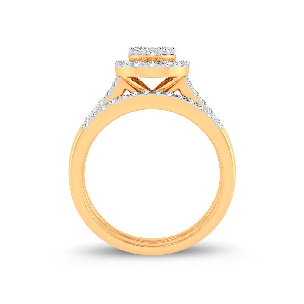 14k Yellow Gold 0.50ct Lab Diamond Womens Engagement Ring