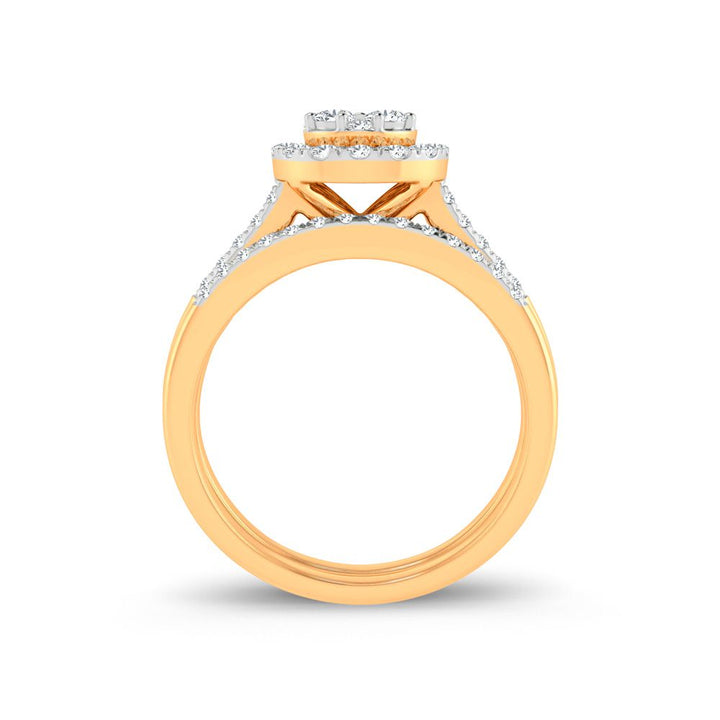 14k Yellow Gold 0.50ct Lab Diamond Womens Engagement Ring