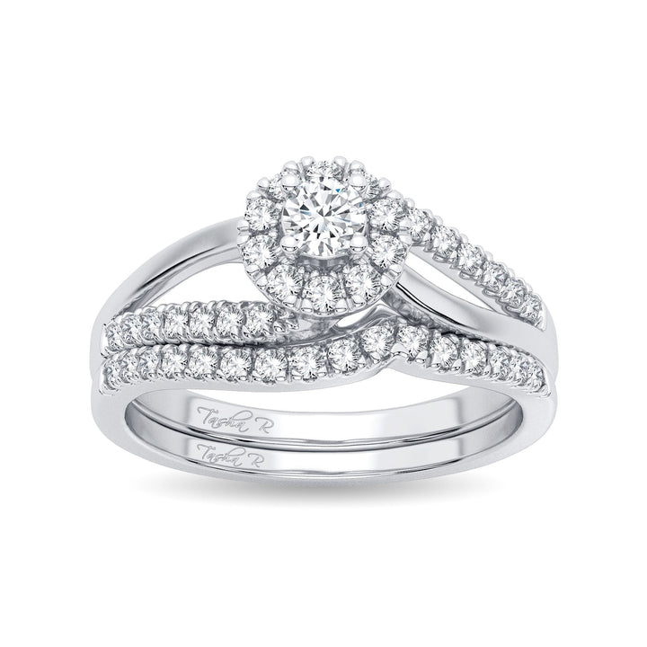 Elegant 14k White Gold 0.50CT Lab Diamond Engagement Ring