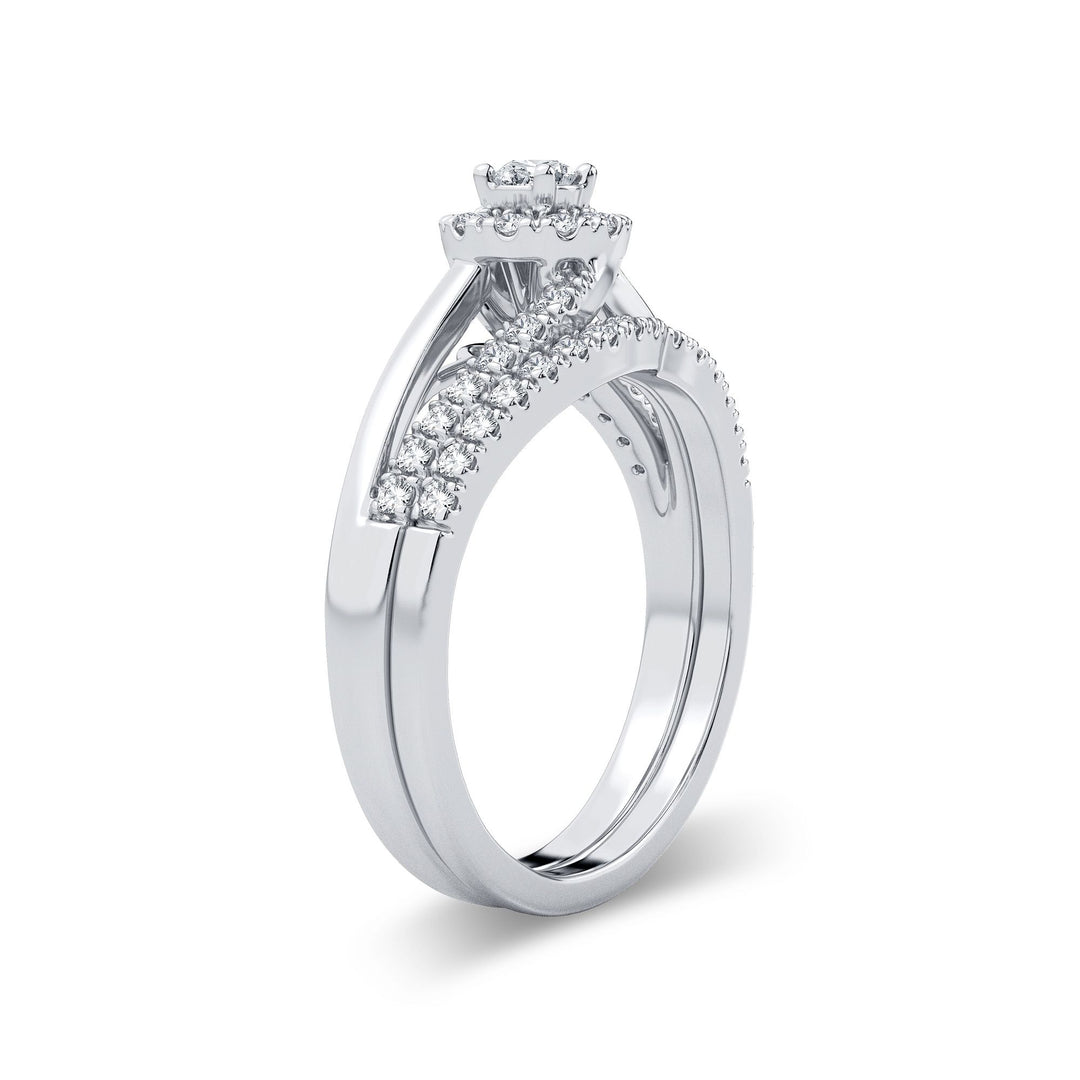 Elegant 14k White Gold 0.50CT Lab Diamond Engagement Ring
