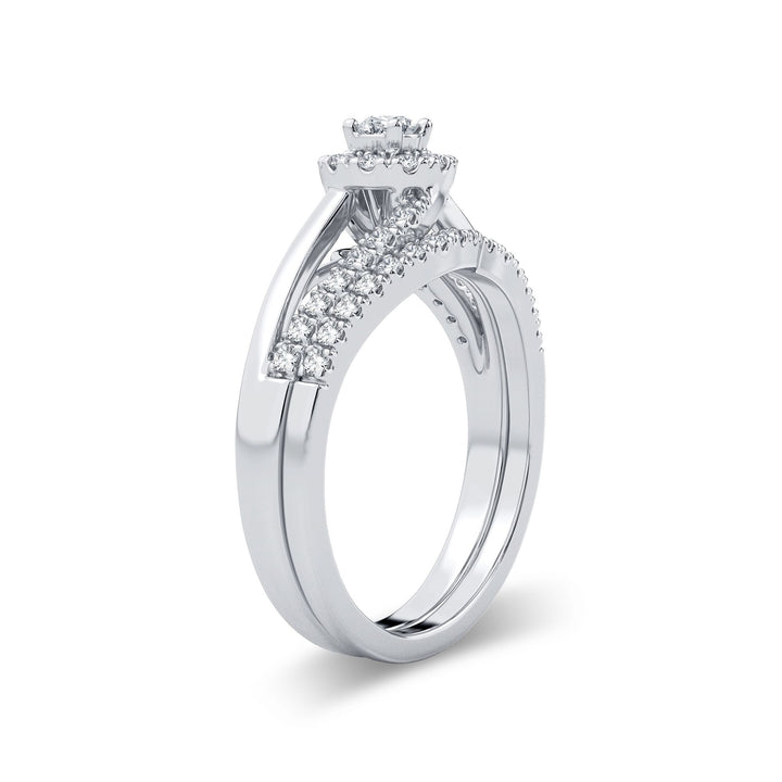 Elegant 14k White Gold 0.50CT Lab Diamond Engagement Ring
