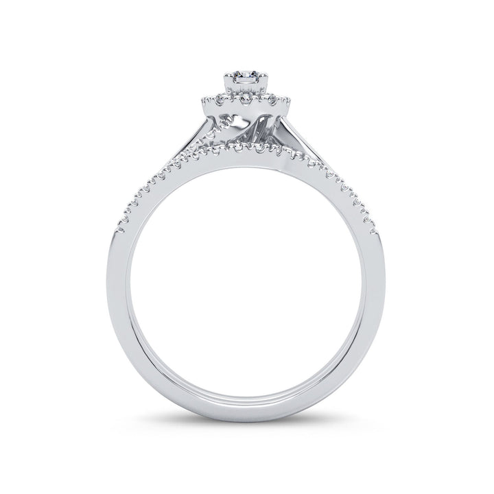 Elegant 14k White Gold 0.50CT Lab Diamond Engagement Ring