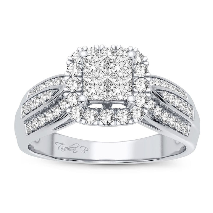 14k White Gold 0.50CT Lab Diamond Womens Engagement Ring