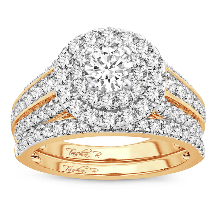 14K Yellow Gold 2.00CT Diamond Bridal Ring