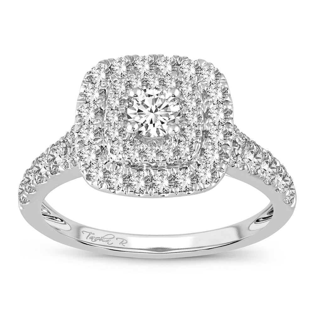 Timeless 14k White Gold 1CT Diamond Engagement Ring