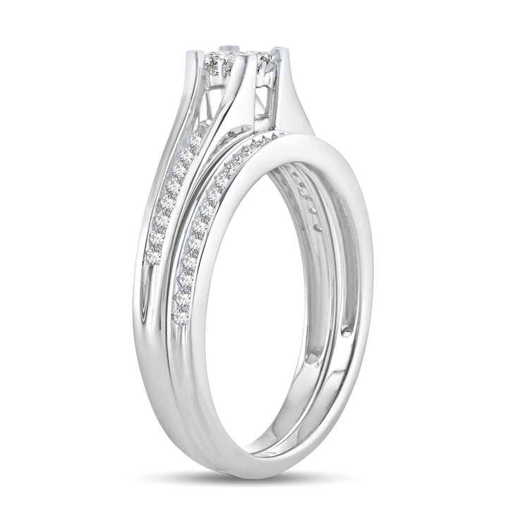 Elegant 10k White Gold 0.33CT Lab Diamond Engagement Ring