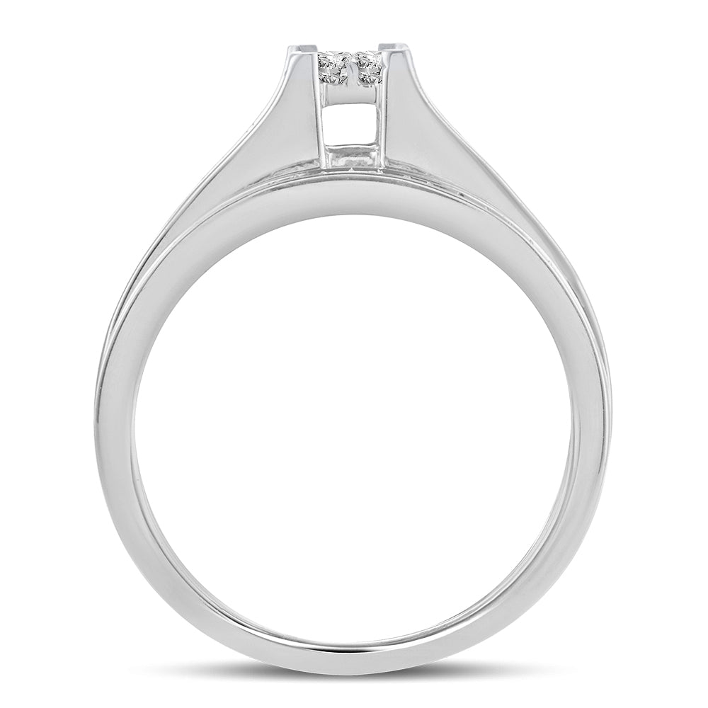 10K White Gold 0.33CT Diamond Bridal Ring