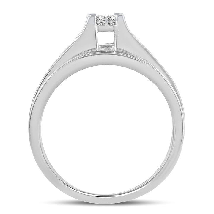 10K White Gold 0.33CT Diamond Bridal Ring