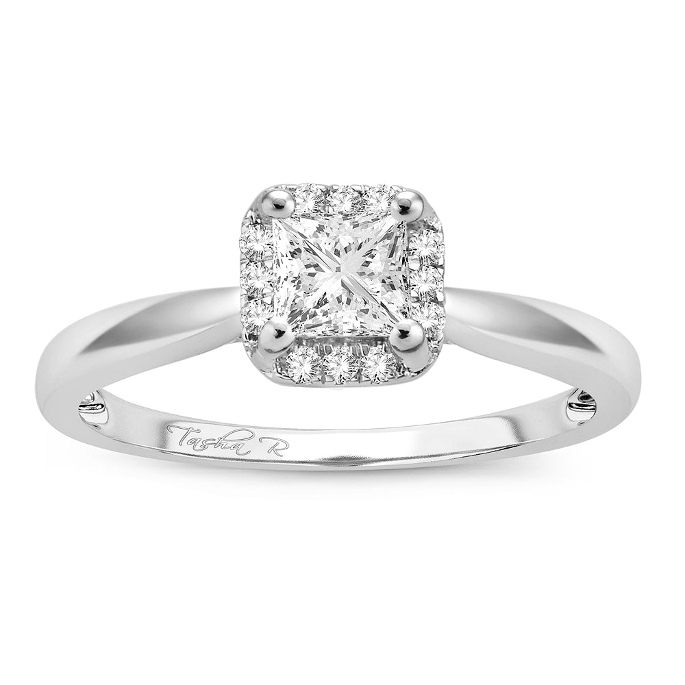 Brilliant 14k White Gold Lab Diamond Engagement Ring (0.50ct)