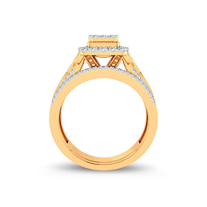 14k Yellow Gold Lab Diamond Bridal Ring Brilliance