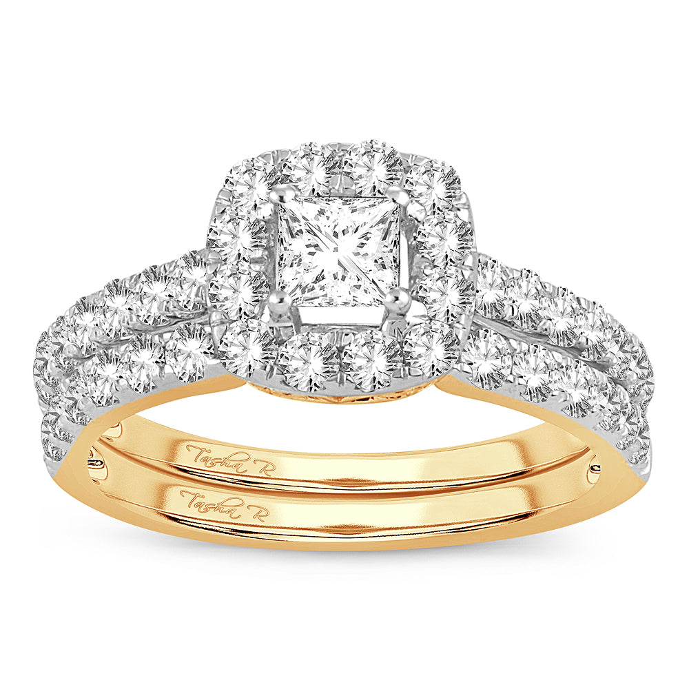 14K Yellow Gold Lab-Grown 1.42CT Diamond Bridal Ring