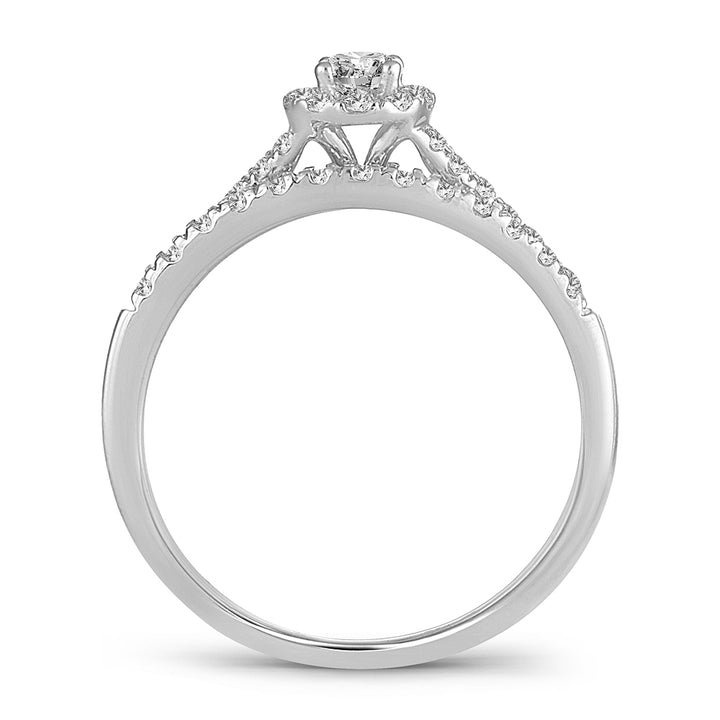 Brilliant 14k White Gold Lab Diamond Engagement Ring (0.5CT)