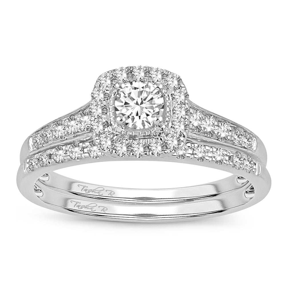 Dazzling 14K 0.50CT DIAMOND BRIDAL RING