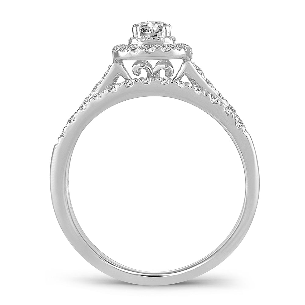 Sparkling Lab-Grown Diamond Engagement Ring in White Gold