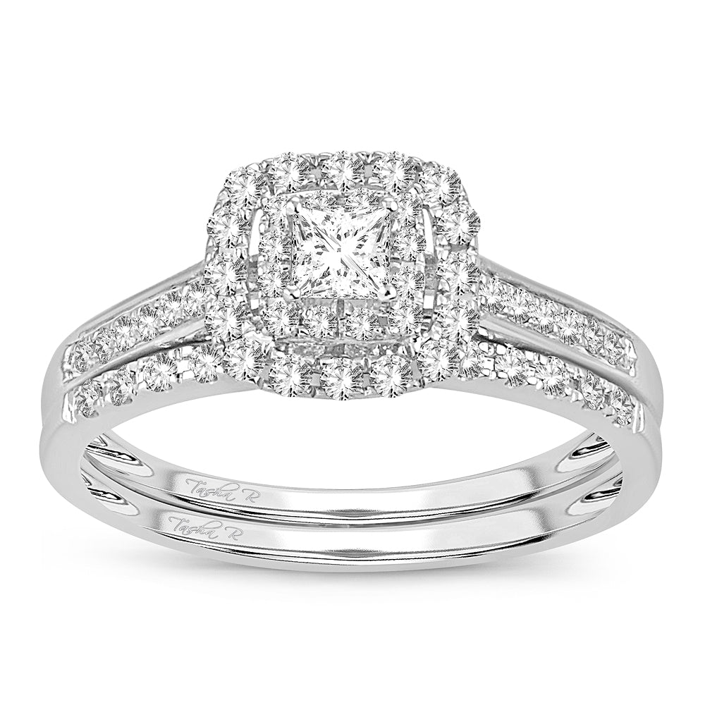 Timeless 14k White Gold Lab Diamond Bridal Ring
