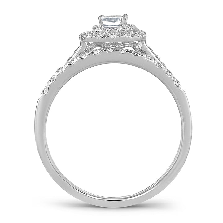 Timeless 14k White Gold Lab Diamond Bridal Ring