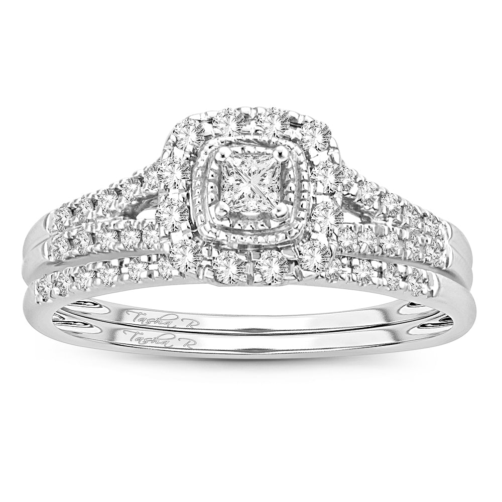 Brilliant 14k White Gold Lab Diamond Bridal Ring (0.50 CT)
