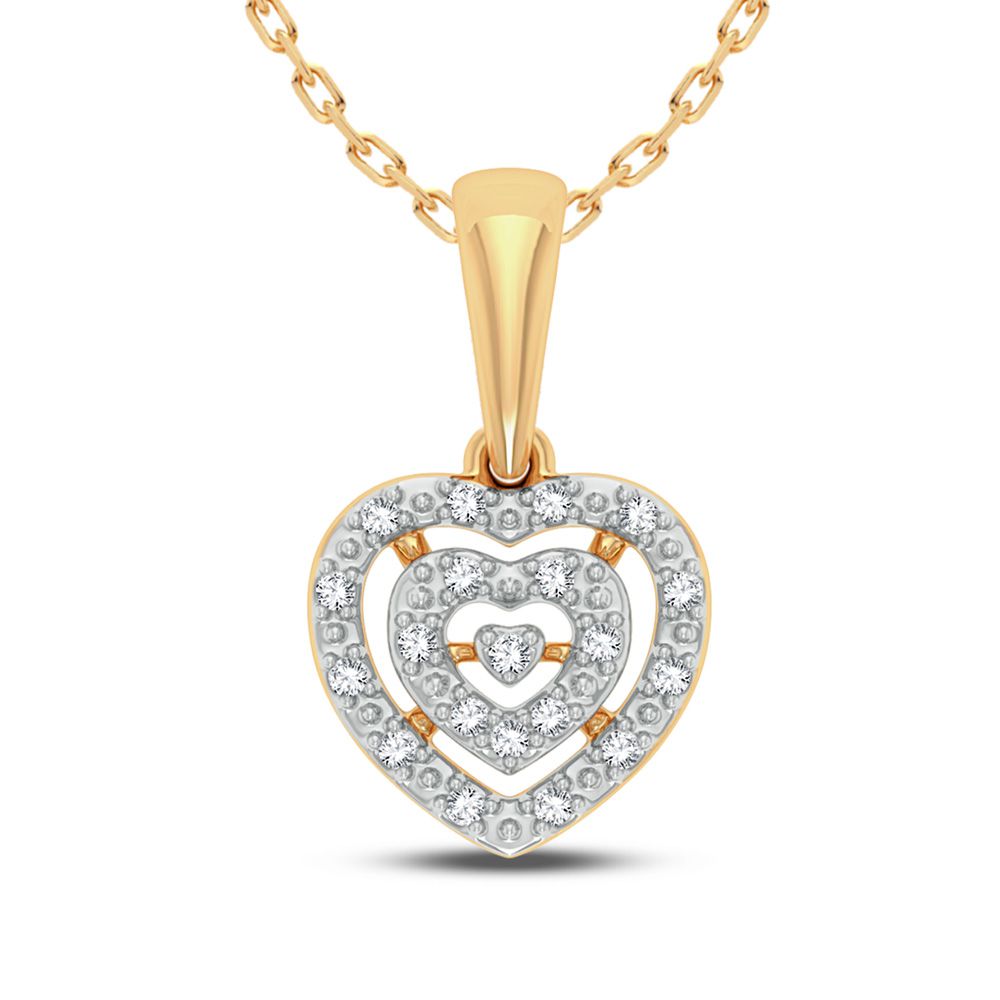 14k Yellow Gold Lab Diamond Pendant: Delicate Sparkle