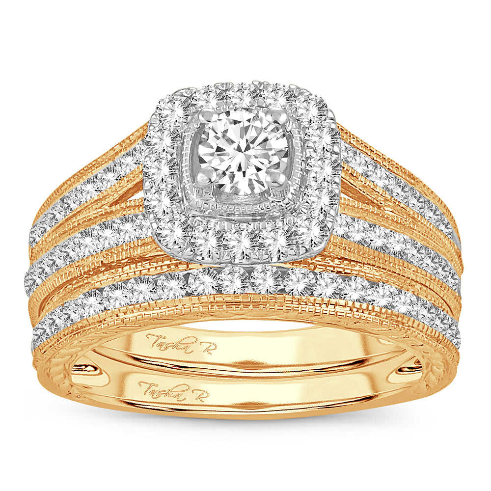 14K Yellow Gold 1.50CT Lab Diamond Womens Bridal Ring