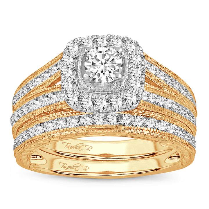 14K Yellow Gold 1.50CT Lab Diamond Womens Bridal Ring