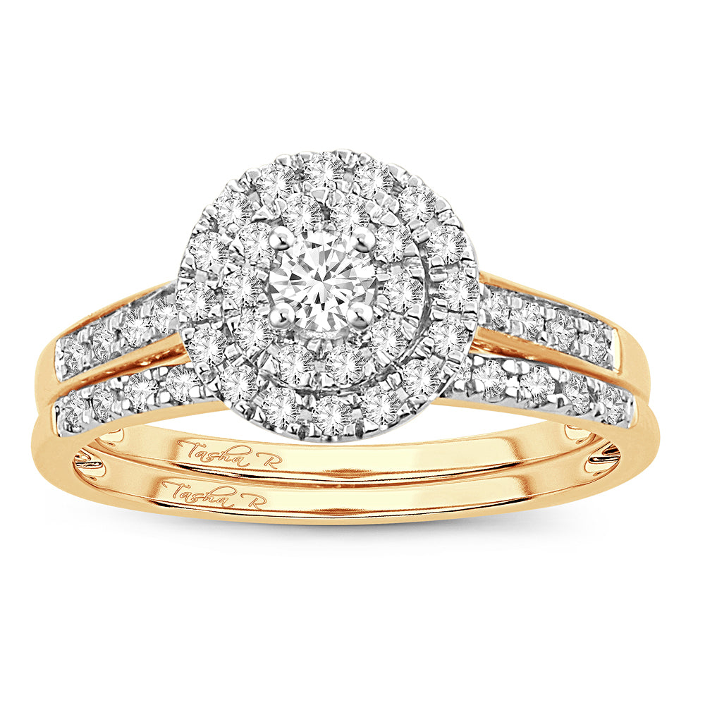 Brilliant 14K Yellow Gold Lab Diamond Bridal Ring (0.50CT)