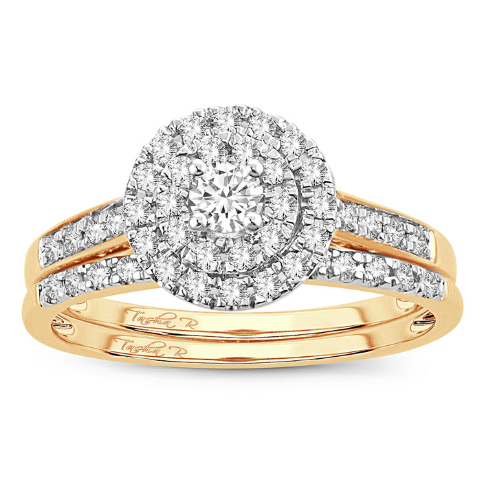 Brilliant 14K Yellow Gold Lab Diamond Bridal Ring (0.50CT)