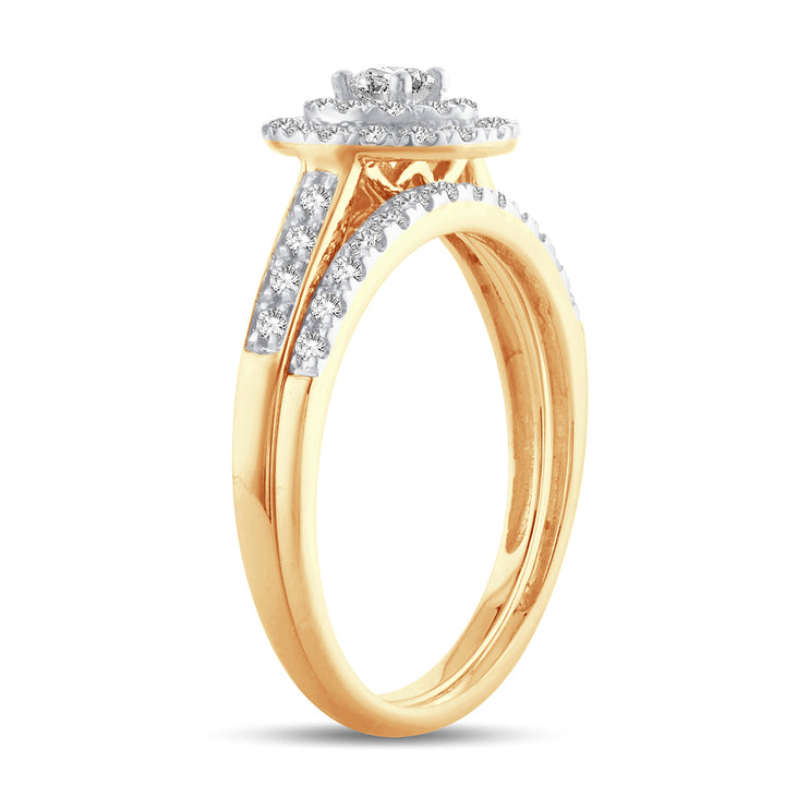 Brilliant 14K Yellow Gold Lab Diamond Bridal Ring (0.50CT)