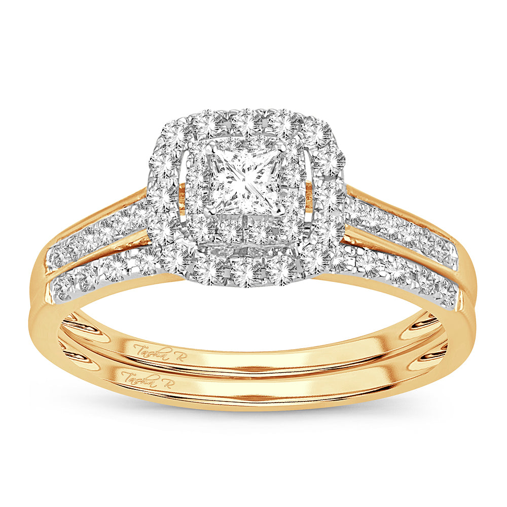 14K Yellow Gold Lab Diamond Bridal Ring - 0.50CT Elegance