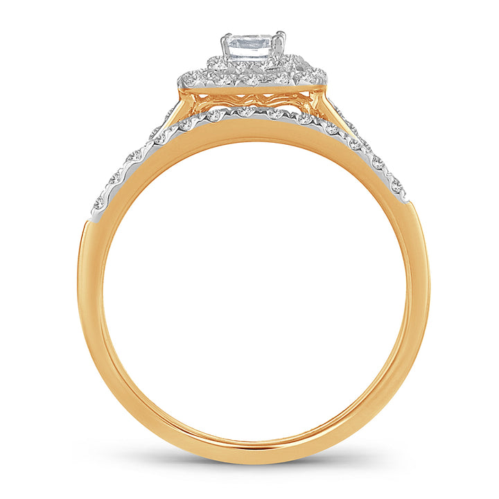 14K Yellow Gold Lab Diamond Bridal Ring - 0.50CT Elegance