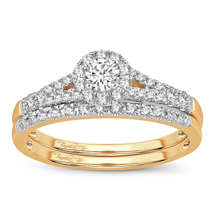 14K Yellow Gold Lab Diamond Bridal Ring - 0.50CT Elegance
