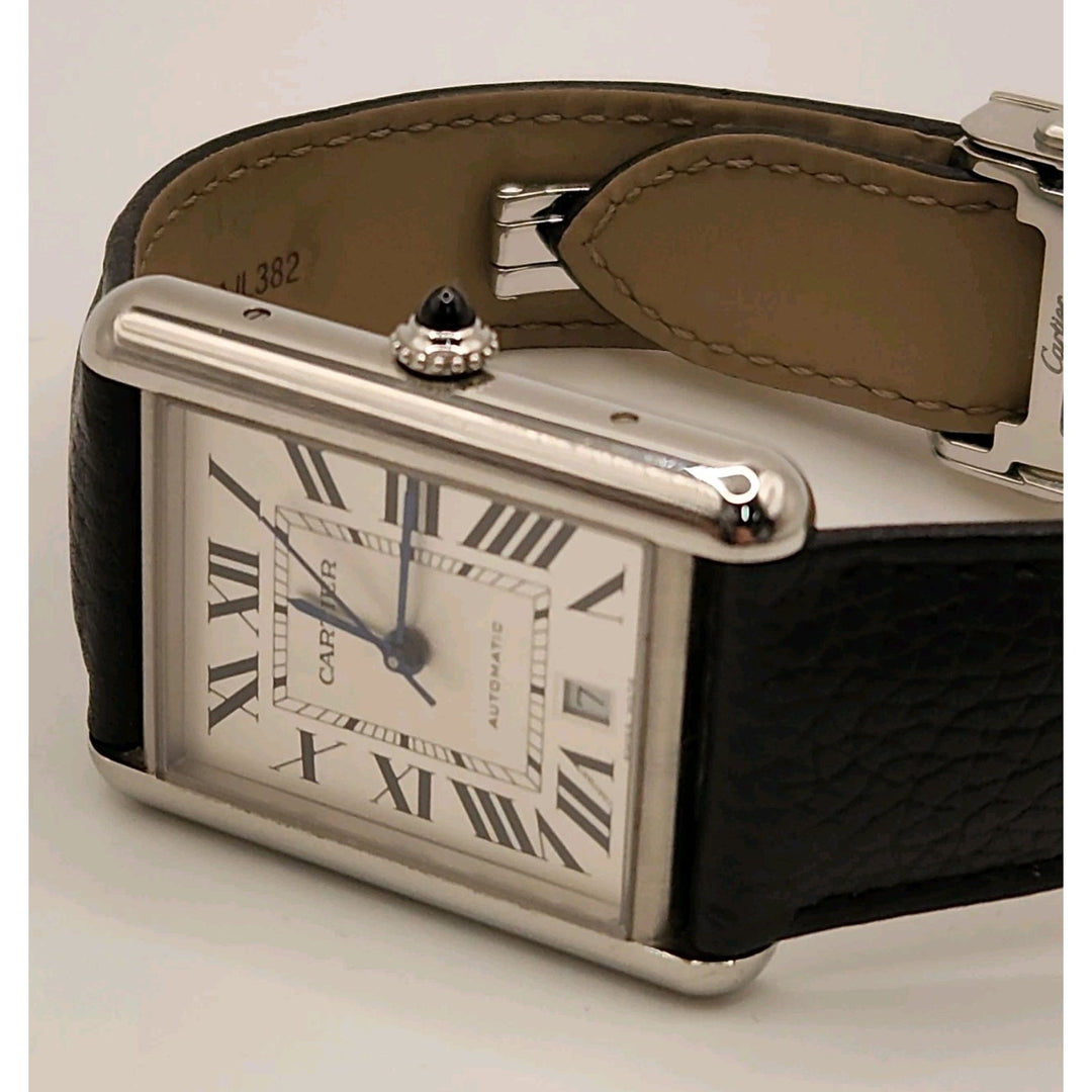 Cartier Tank Automatic Water Resistant 4324 stainless Watch