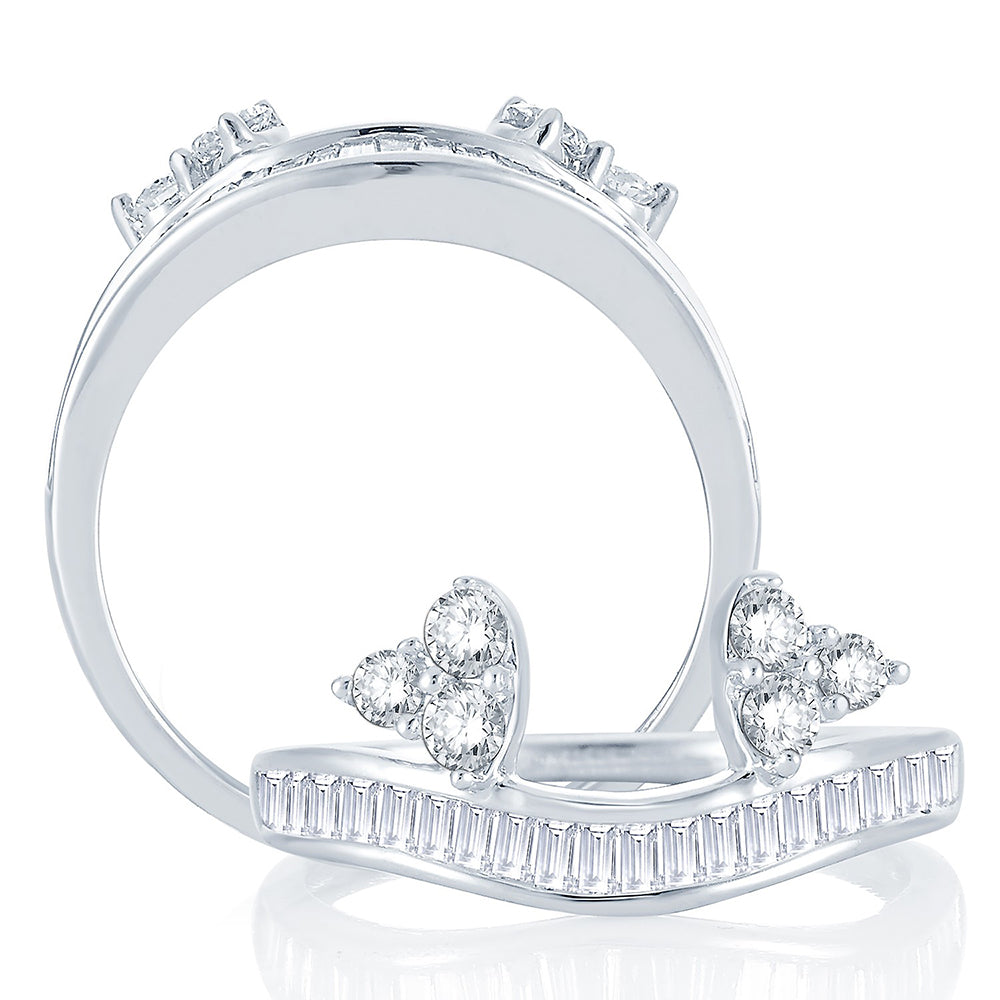 Elegant 0.75CT Diamond Ring Guard in 14k White Gold