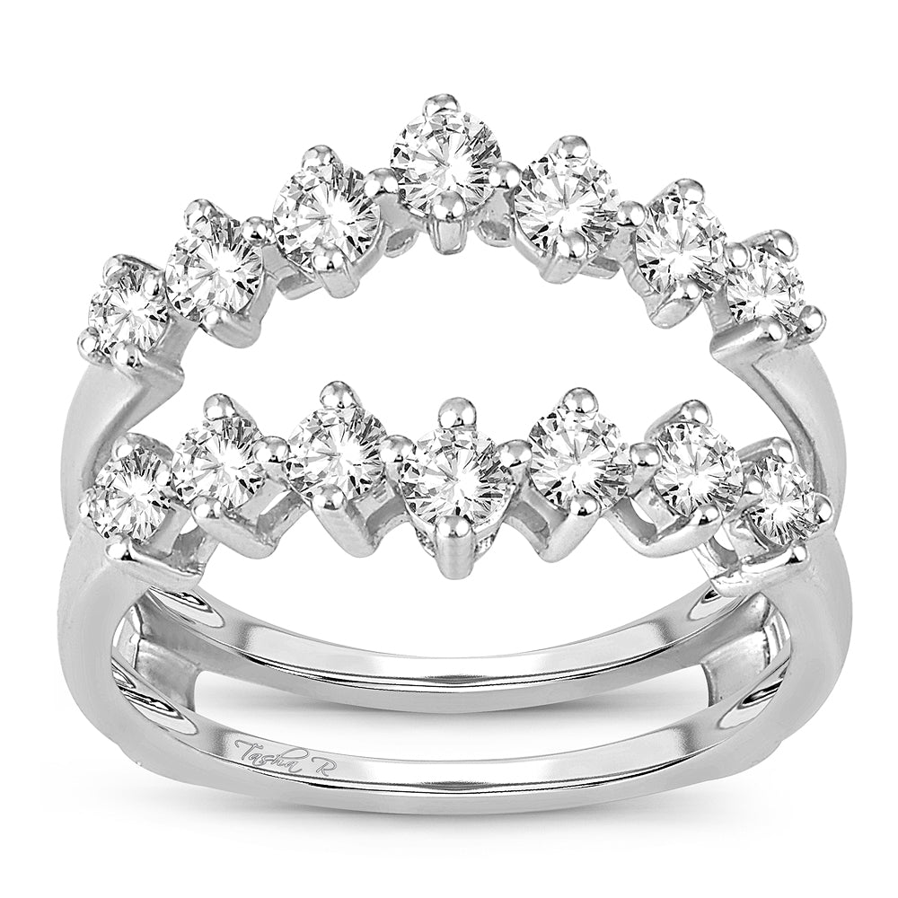 14K White Gold 1.00CT Diamond Ring Guard