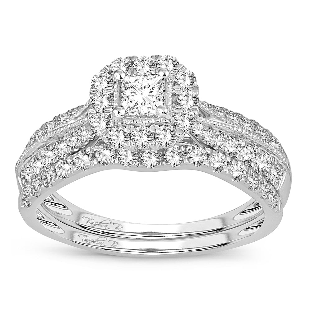 Timeless 14K White Gold 1CT Diamond Bridal Ring