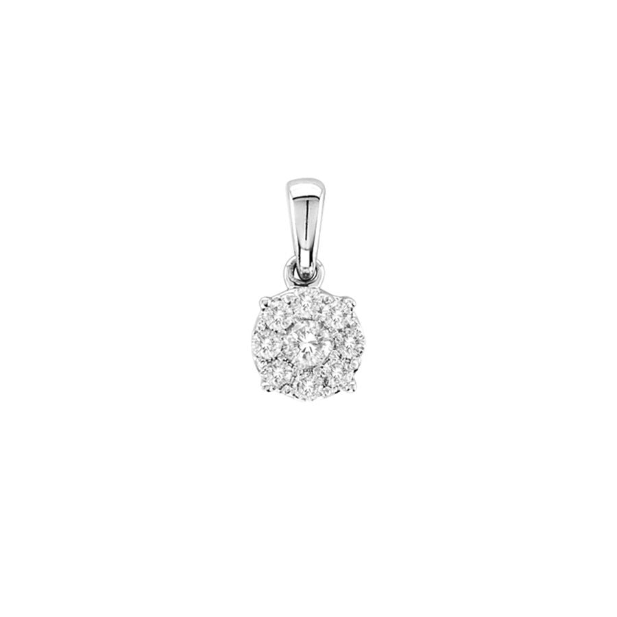 Elegant White Gold 0.33CT Diamond Womens Pendant