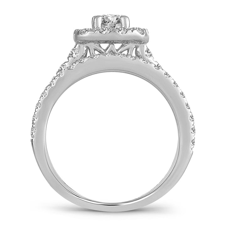 Elegant 10k White Gold 0.50ct Lab Diamond Engagement Ring