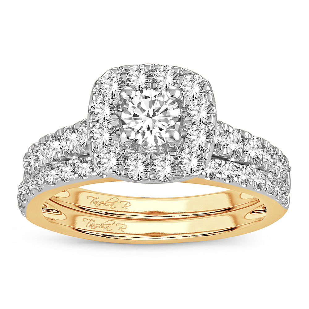 10K Yellow Gold Lab Diamond Bridal Ring - 0.50ct Brilliance