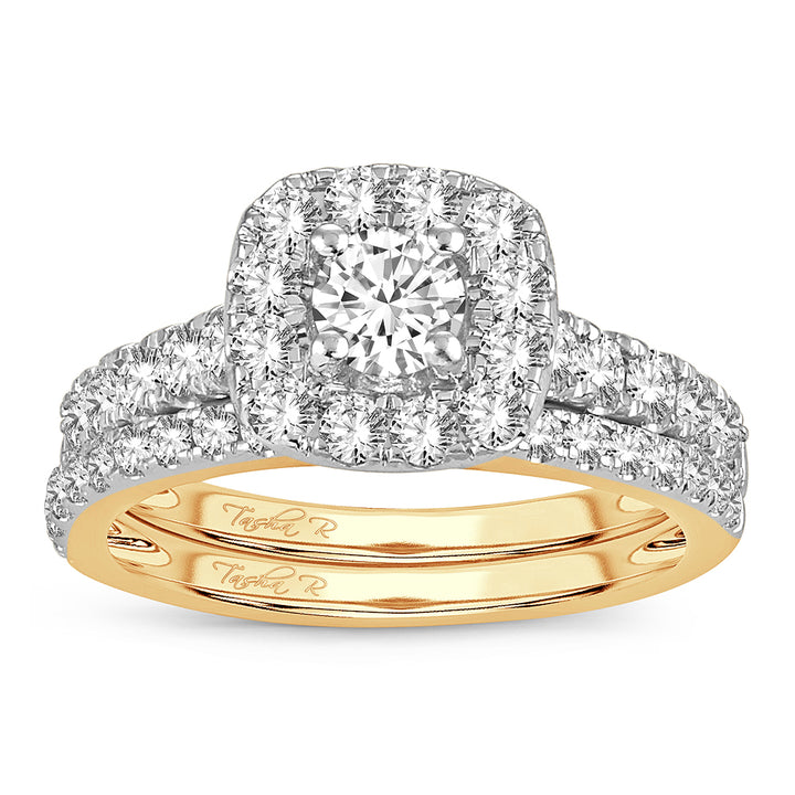 10K Yellow Gold Lab Diamond Bridal Ring - 0.50ct Brilliance
