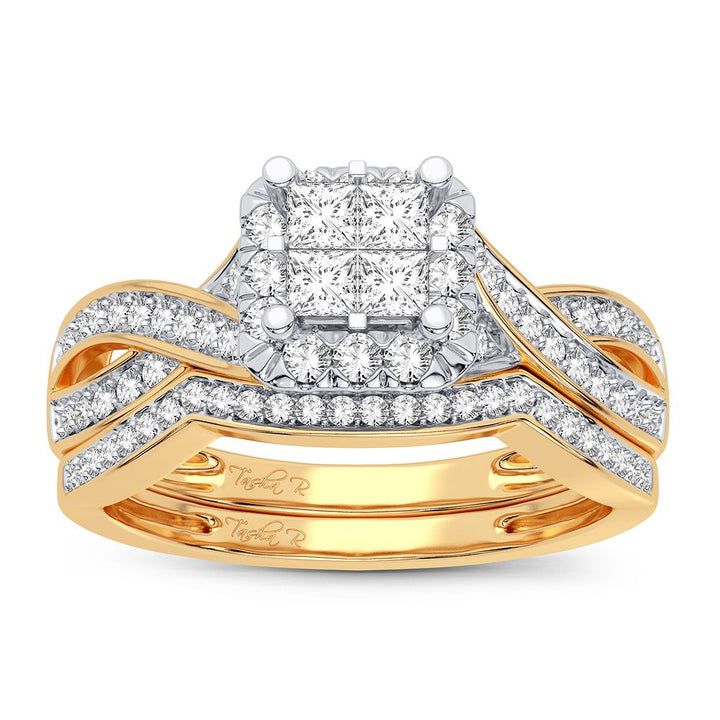 14k Yellow Gold 0.61CT Lab Diamond Womens Bridal Ring