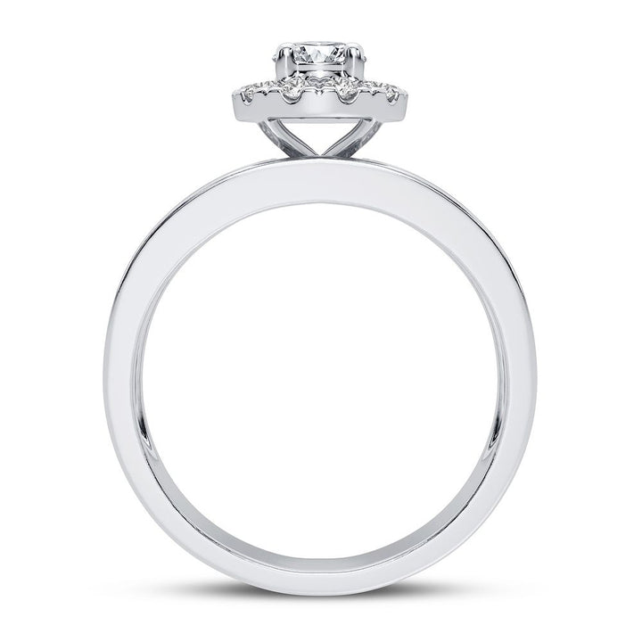 14k White Gold Lab Diamond Trio Set - Timeless Elegance