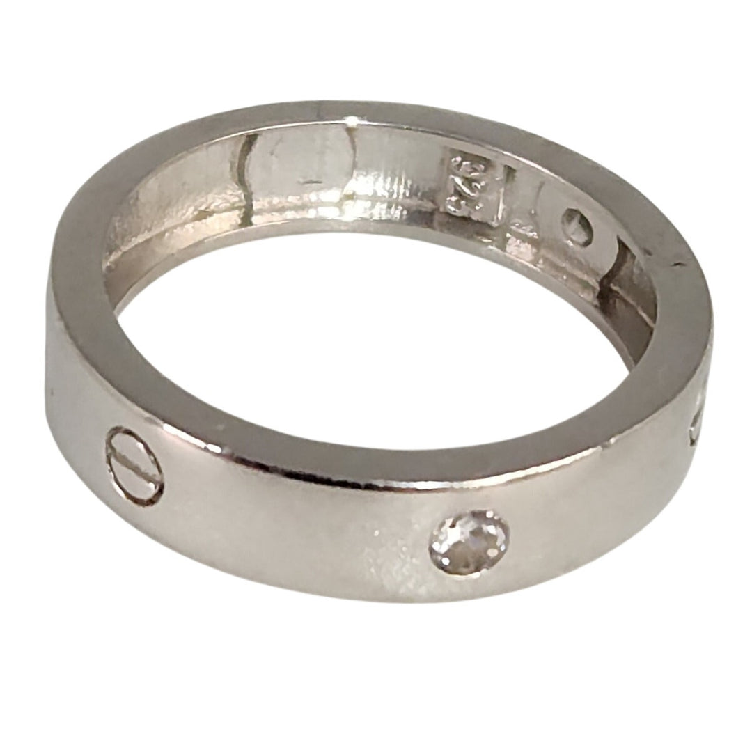 925 Sterling Silver Screw Motif Band Ring size 6.25
