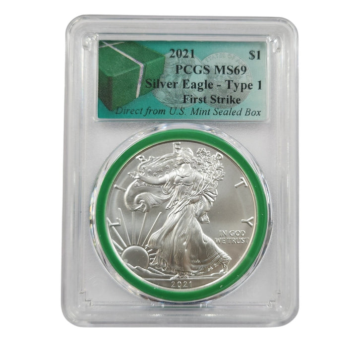 2021 US Silver Eagle PCGS MS69 Type 1 Frist Strike US Mint Sealed Box