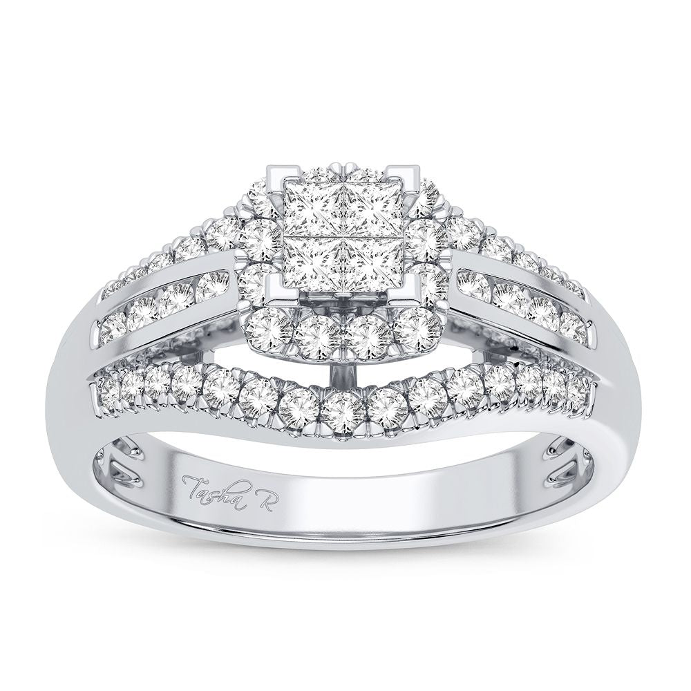 Timeless 14k White Gold Lab Diamond Engagement Ring (0.50CT)