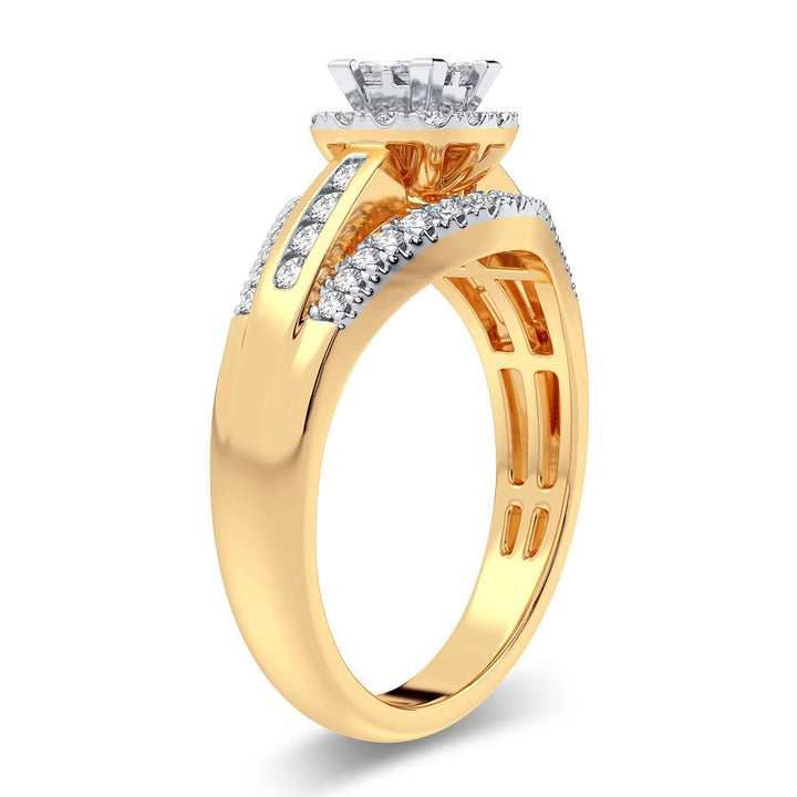 Timeless 14K Yellow Gold Lab Diamond Engagement Ring (0.50CT)