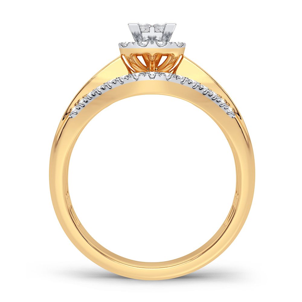 Timeless 14K Yellow Gold Lab Diamond Engagement Ring (0.50CT)