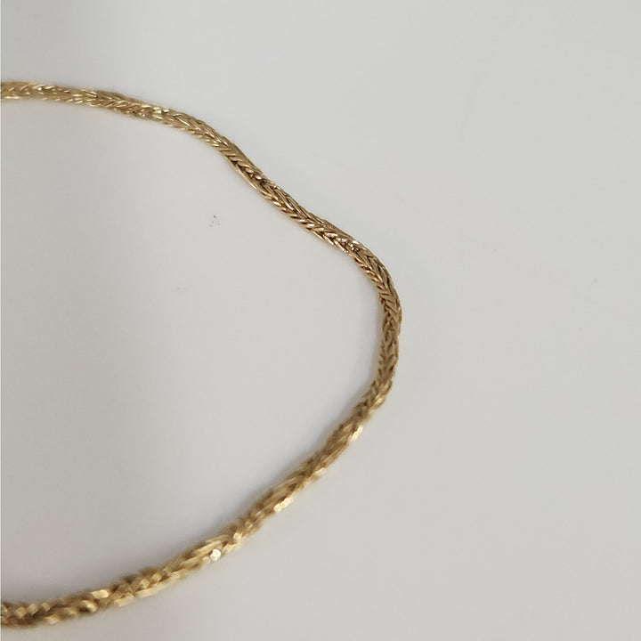 14k Yellow Gold Spiga Chain Bracelet 7"